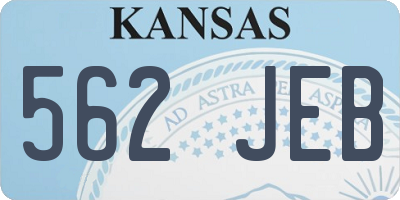 KS license plate 562JEB