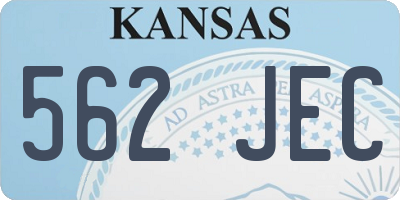 KS license plate 562JEC