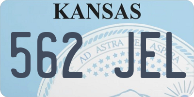 KS license plate 562JEL