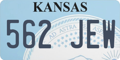 KS license plate 562JEW