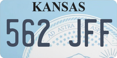 KS license plate 562JFF