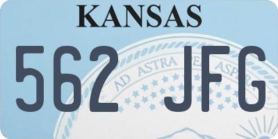 KS license plate 562JFG