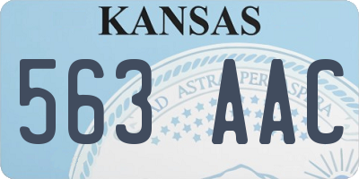 KS license plate 563AAC