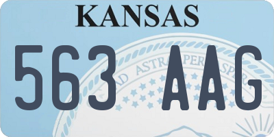 KS license plate 563AAG