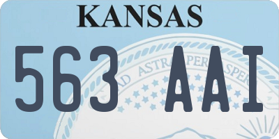 KS license plate 563AAI