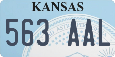 KS license plate 563AAL