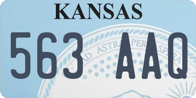 KS license plate 563AAQ