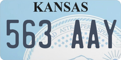 KS license plate 563AAY
