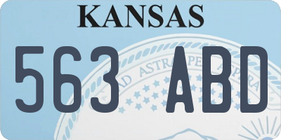 KS license plate 563ABD