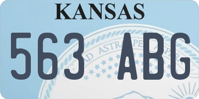 KS license plate 563ABG