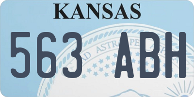 KS license plate 563ABH