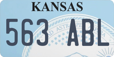 KS license plate 563ABL