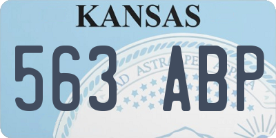 KS license plate 563ABP