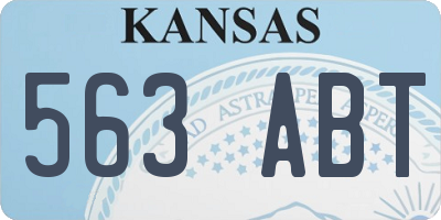 KS license plate 563ABT