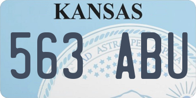 KS license plate 563ABU