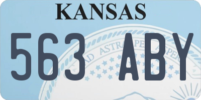 KS license plate 563ABY