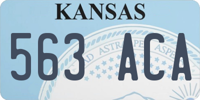 KS license plate 563ACA