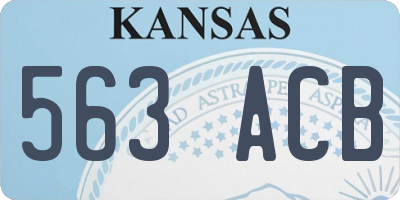 KS license plate 563ACB