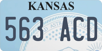 KS license plate 563ACD