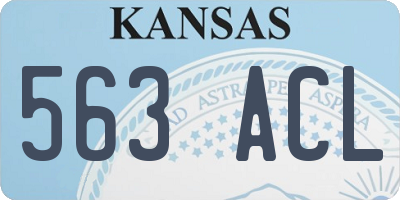 KS license plate 563ACL