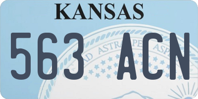 KS license plate 563ACN