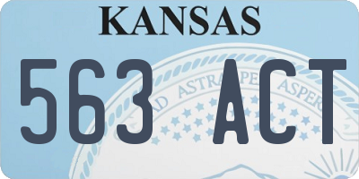 KS license plate 563ACT