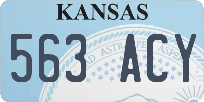 KS license plate 563ACY