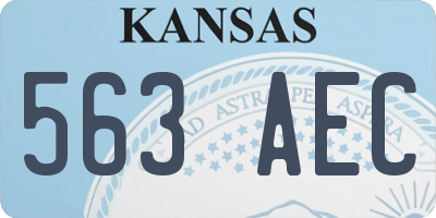 KS license plate 563AEC