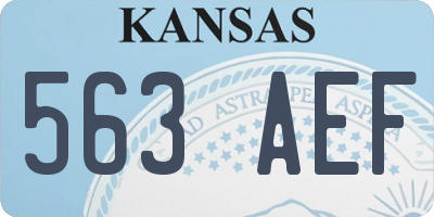KS license plate 563AEF