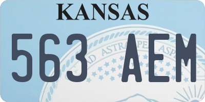 KS license plate 563AEM