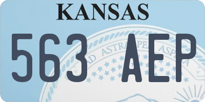 KS license plate 563AEP