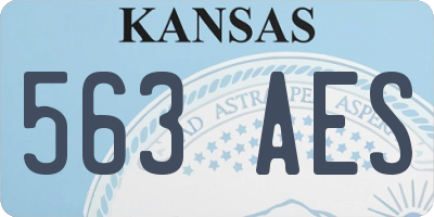 KS license plate 563AES