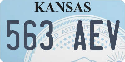 KS license plate 563AEV
