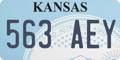 KS license plate 563AEY