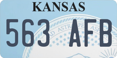 KS license plate 563AFB