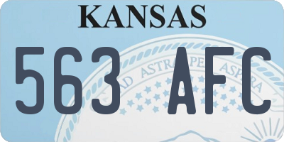 KS license plate 563AFC