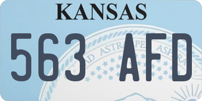 KS license plate 563AFD