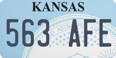 KS license plate 563AFE