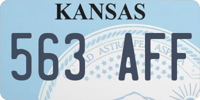 KS license plate 563AFF