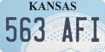 KS license plate 563AFI