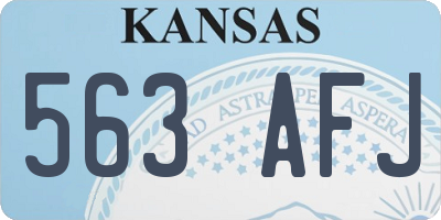 KS license plate 563AFJ