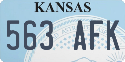 KS license plate 563AFK