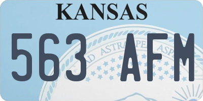 KS license plate 563AFM