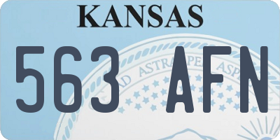 KS license plate 563AFN