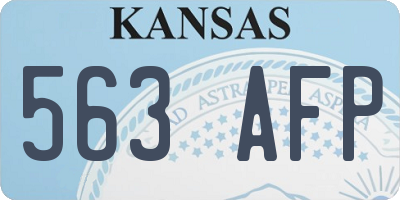 KS license plate 563AFP