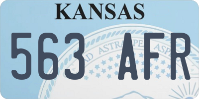 KS license plate 563AFR
