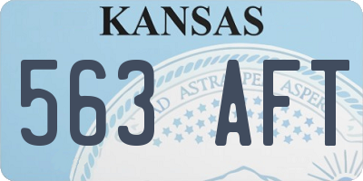 KS license plate 563AFT