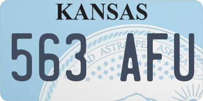 KS license plate 563AFU