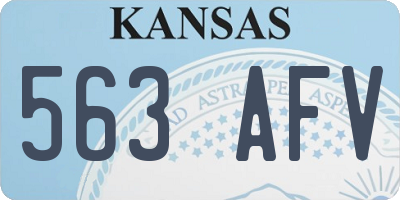 KS license plate 563AFV