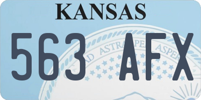 KS license plate 563AFX